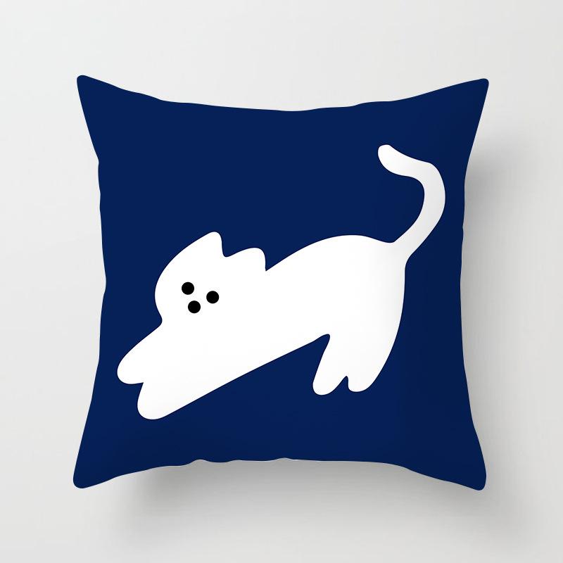 Nordic Ins Style Small Fresh Pillowcase Abstract Plant Flower Scenery Sunset Car Sofa Cushion Cushion Cover