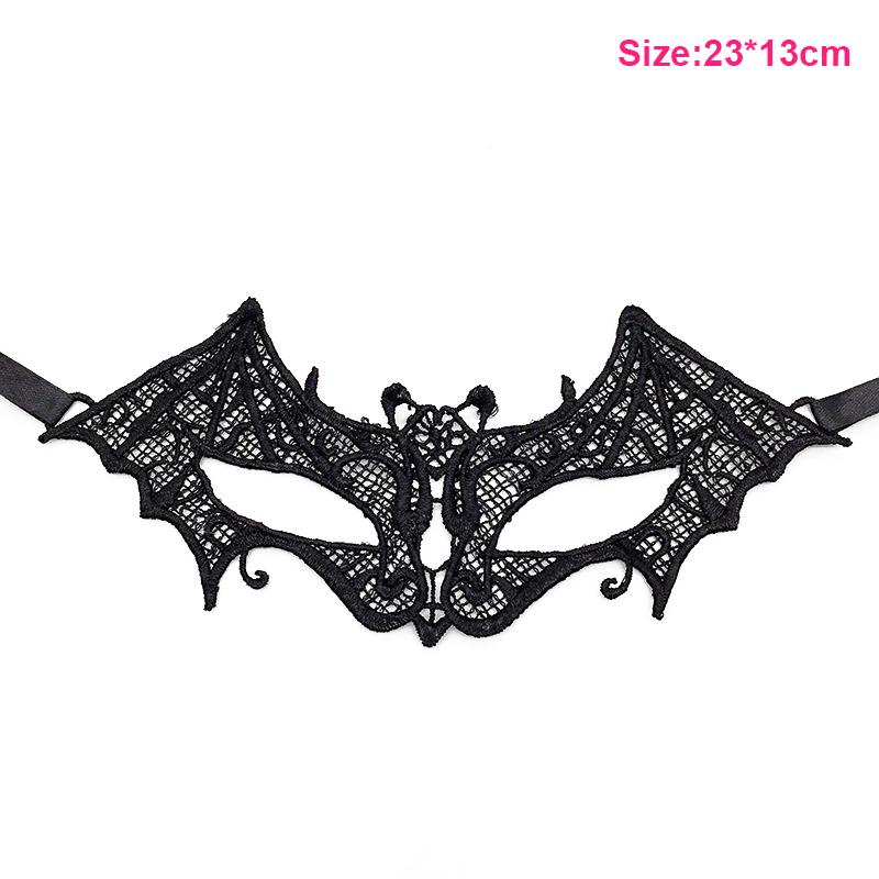 Halloween Black Queen Lace Mask No Fixed Shape Embroidery Appliques Party Costume Carnival Mask Woman Masquerade Mask