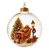 Festive Indoor Home Decorations Glowing Christmas Story Ornament, Light-Up Ball Hanging Decor with Warm LED Light, Light Up Seasonal