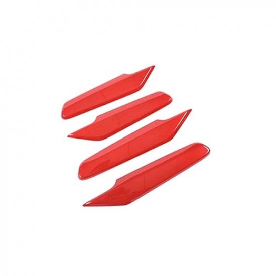 Interior Door Armrest Panel Strip Trim For Honda Civic 11th - Bright Red