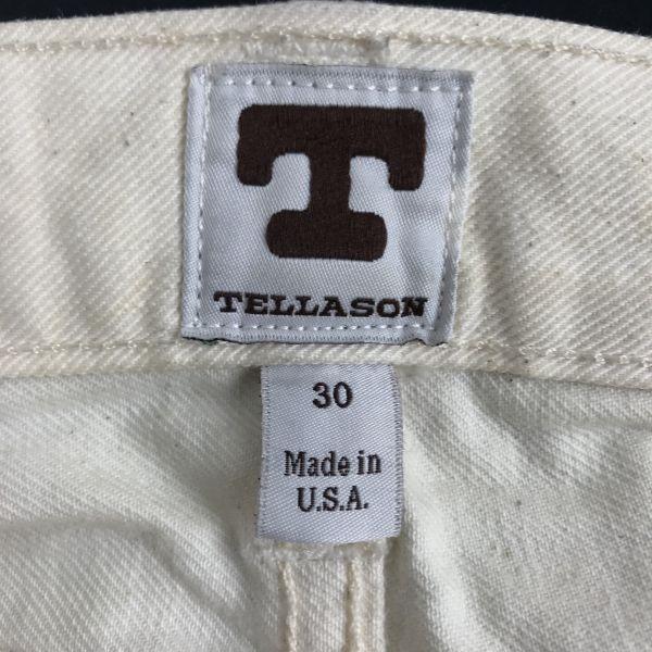 TELLASON Slim Straight White Denim Pants Men’s 30 Inseam 77cm USA(USED)