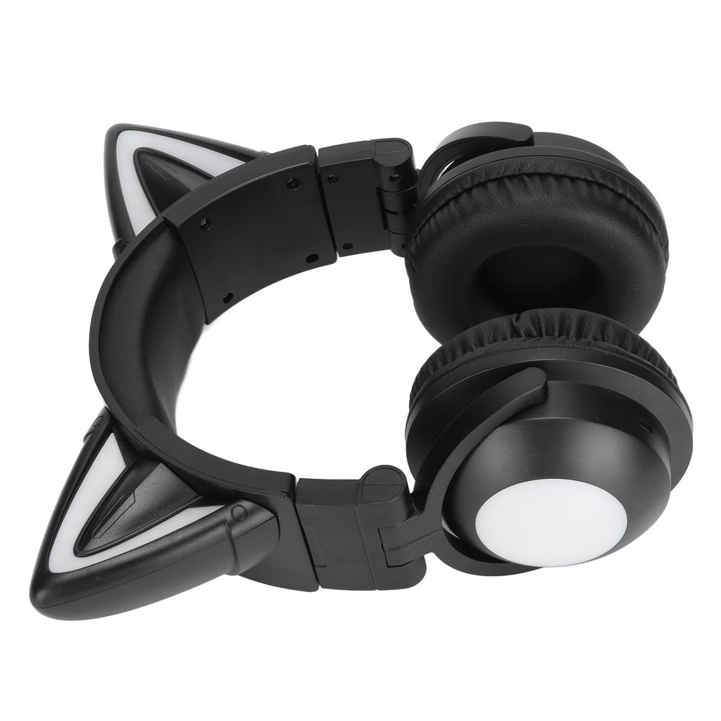 Cat Ear Bluetooth Headset Stereo Headset with Microphone LED Cute Cat Headset for Girls Children