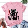 New Cat What Printed T Shirt Women Men Teens Fashion Hip Hop Harajuku Casual Short Sleeve Tops Tees