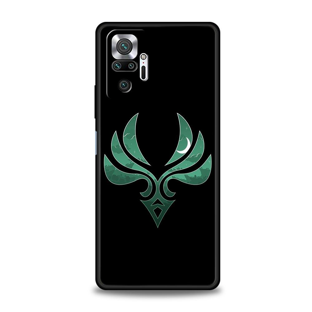 Roztomilé logo Genshin impact pro pouzdro na telefon Xiaomi Redmi Note 11 10 9 8 Pro 10S 9S 7 8T 9T 9A 8A 9C K50 K40 Gaming 11T 5G Soft Cover