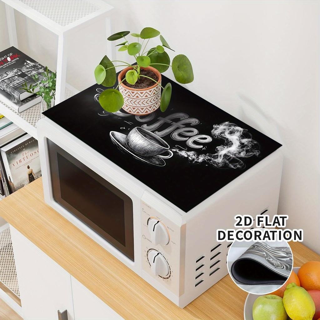 1Pcs Rubber Drying Mat With Coffee Print For Coffee Shop Restaurant Kitchen Carpet Tableware Durable Diatom Mud Table Mat Pet Mat Coffeeware