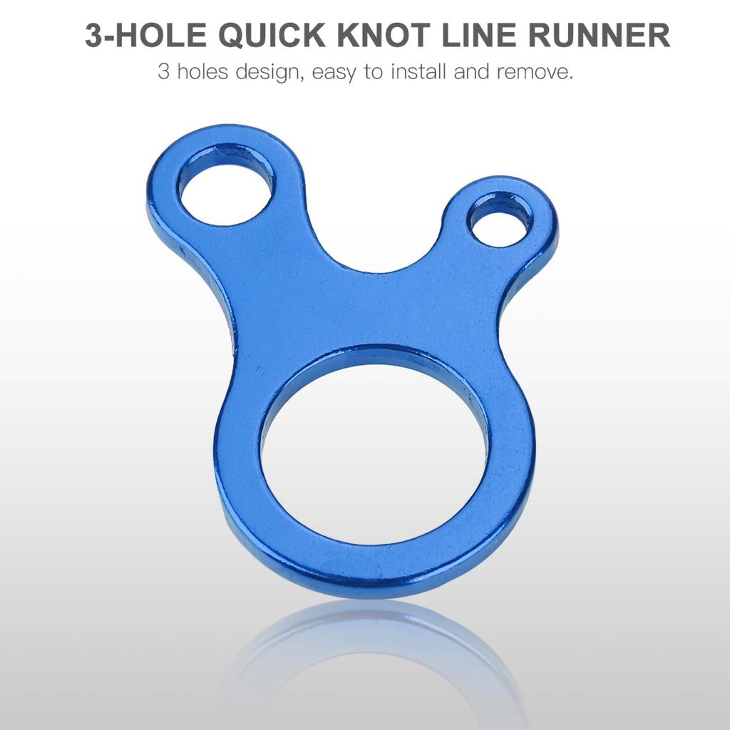 10 Stück 3?Loch Schnellknoten Zeltschnur Läufer Verschluss Windseil Schnalle(blau)