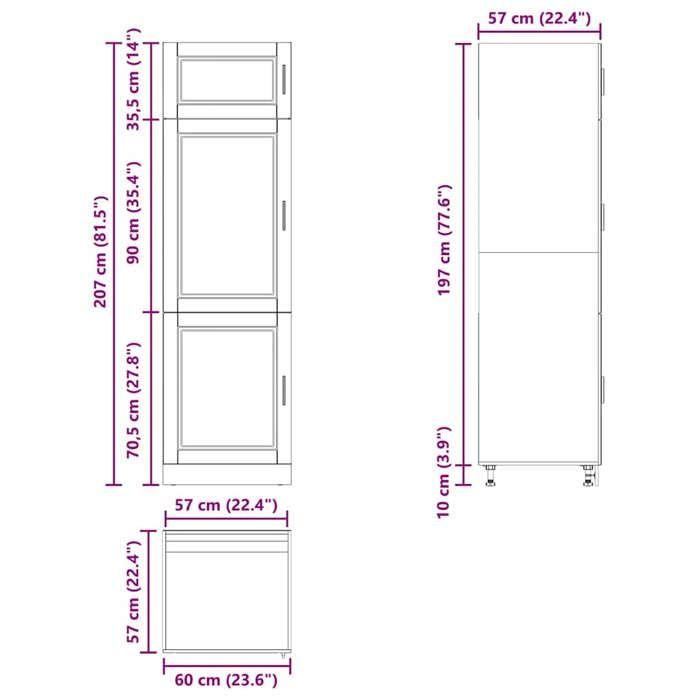 VidaXL Kitchen Cabinet Porto White Engineered Wood 854107