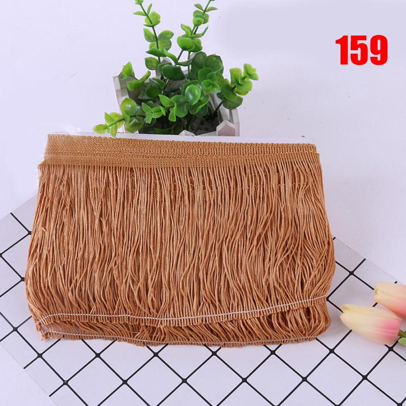 10 Meter Fransenquastenbesatz, 15 cm, Spitze, für Latein-Kleid, Makramee, Samba-Tanz, Kleidung, Vorhangspitze, Polyester, Nähen von Kleidungsstücken, Accessoire