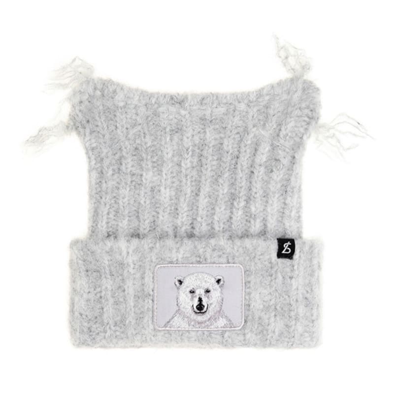 

ЧЕРНЫЕ ПЕСКИ Животный патч Серьга с кисточкой в виде белого медведя WHITE_Free