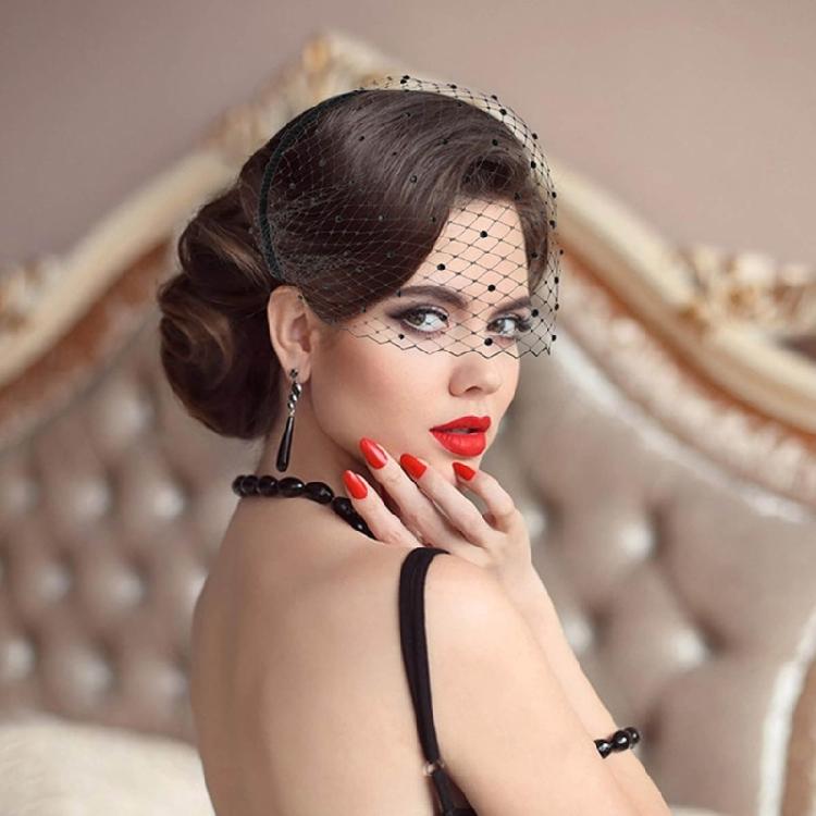 2pcs Wedding Fascinator Hair Hoop Rhinestones Crystal Headband Jewelry for Women