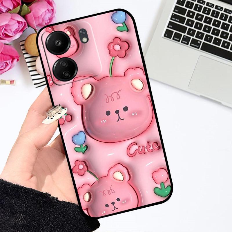 For Xiaomi Poco C65 Case Redmi 13C 4G Cute Cartoon Cover Soft Silicone Phone Case For Xiaomi Redmi 13C Poco C65 C 65 Bumper