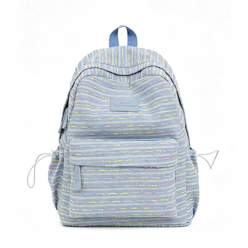 Schoolbag wholesale ins literary style small fresh plaid schoolbag female campus high school college student backpack autumn and winter travel back