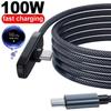 Right Angle 100W Super Charging Cable 90 Degree Data Transfer Cables New Type C Cable