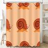 Unique Design Bathroom Shower Curtain with Snail Print, Perfect for Adding Personality to Your Space Orange Red Color Palette in