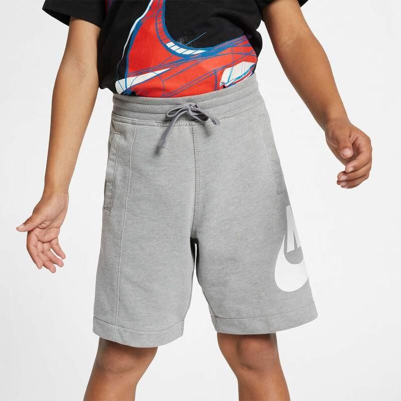 Nike Casual Logo Print Straight Leg Shorts Kids Shorts Gray HA5017-042