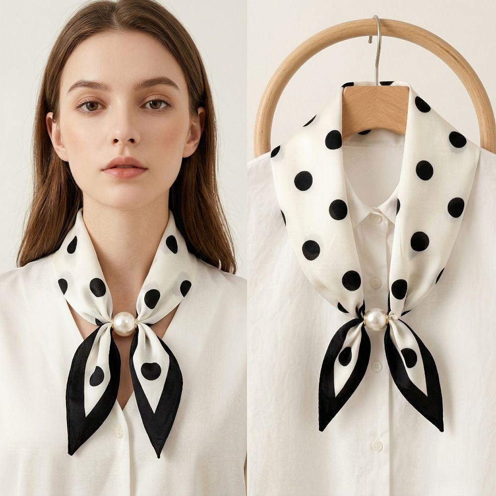 Versatile Square Scarf Soft Cotton Silk Scarf Elegant Magnetic Scarf  Women Fashion