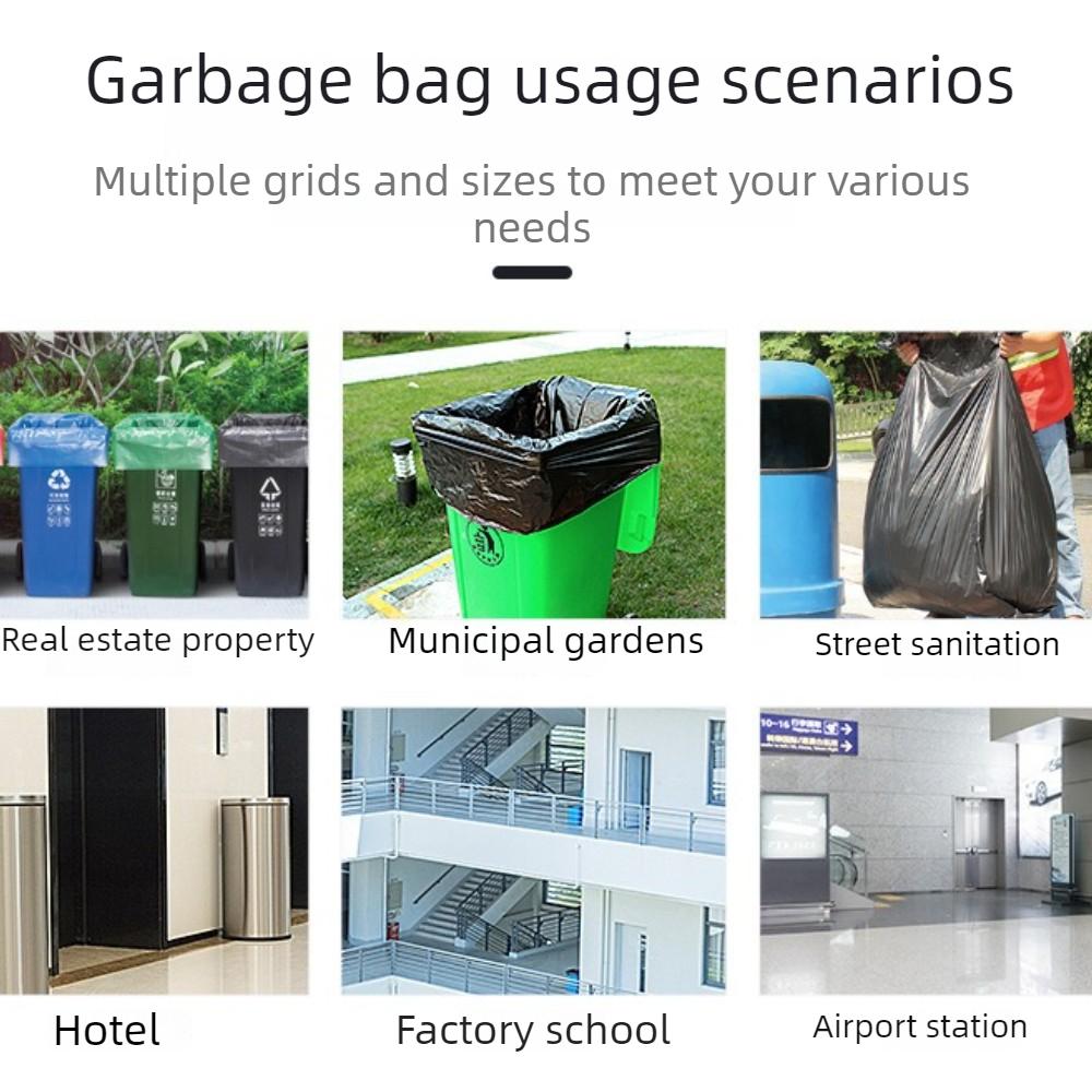 50pcs Extra Large & Thick Black Garbage Bags for Sanitation and Hotels, Commercial Large Garbage Bags