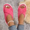 22 Winter New Large Size Thick-bottomed Cotton Slippers Simple Casual and Comfortable Home Support Solid Color