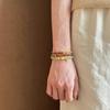 Natural tiger's eye stone Cook double-layer beaded bracelet Guochao bracelet, niche light luxury high-end hand jewelry.