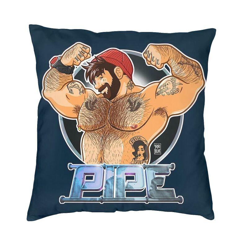 Gay Pride Adam And Ben Like To Play Pillow Living Room Decor Bobo Bear Lgbt Art Cushion Decoration Salon Square Pillowcase