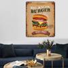 Menu Rychlého Občerstvení Kovová Plechová Znamení Sendvič Zmrzlina Burger Restaurace Plakát Domácí Kuchyně Železná Deska Nástěnná Malba Kavárna Nástěnná Dekorace Plaketa