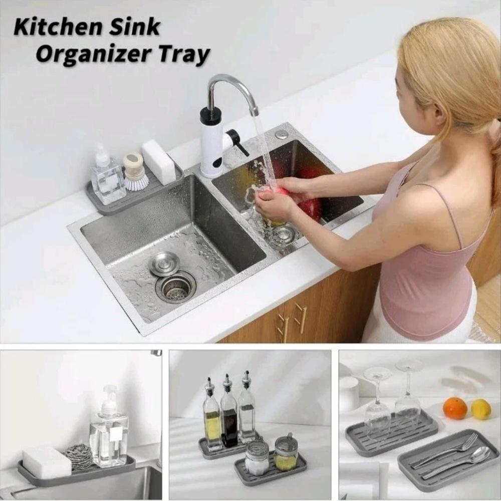Flexible Silicone Drain Tray Kitchen Sink Organizer Specifications Flexible Part Name Note Package Content Features Silicone