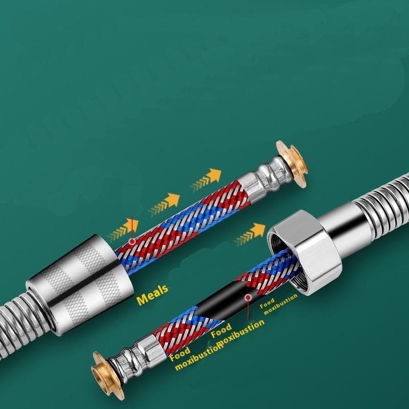 1 Piece Bathroom Accessories Shower Pipe Extension Soft Stainless Steel Braided Inner Tube 1.5/2M Long Flexible Shower Hose