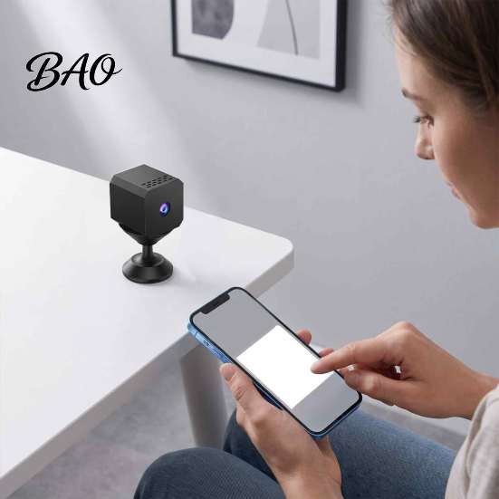 Portable Security Camera for Travel Mini WiFi Camera, 1080P Small Equipped with Night Vision & USB Powered HD Home Protection Smart Motion Tracking,