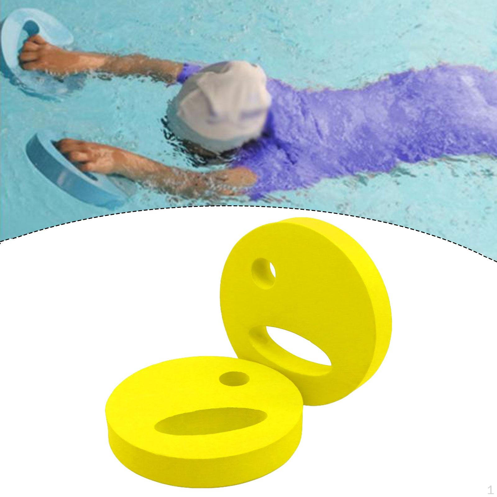 

2 шт. Диски для водных упражнений Аэробное оборудование Тренировка плавания Легко держать Подводное сопротивление жёлтый