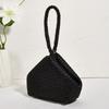 Triangle Design Glitter Imitation Rhinestone Clutch Sparkling Women Handbag Wrist Purse  Ladies