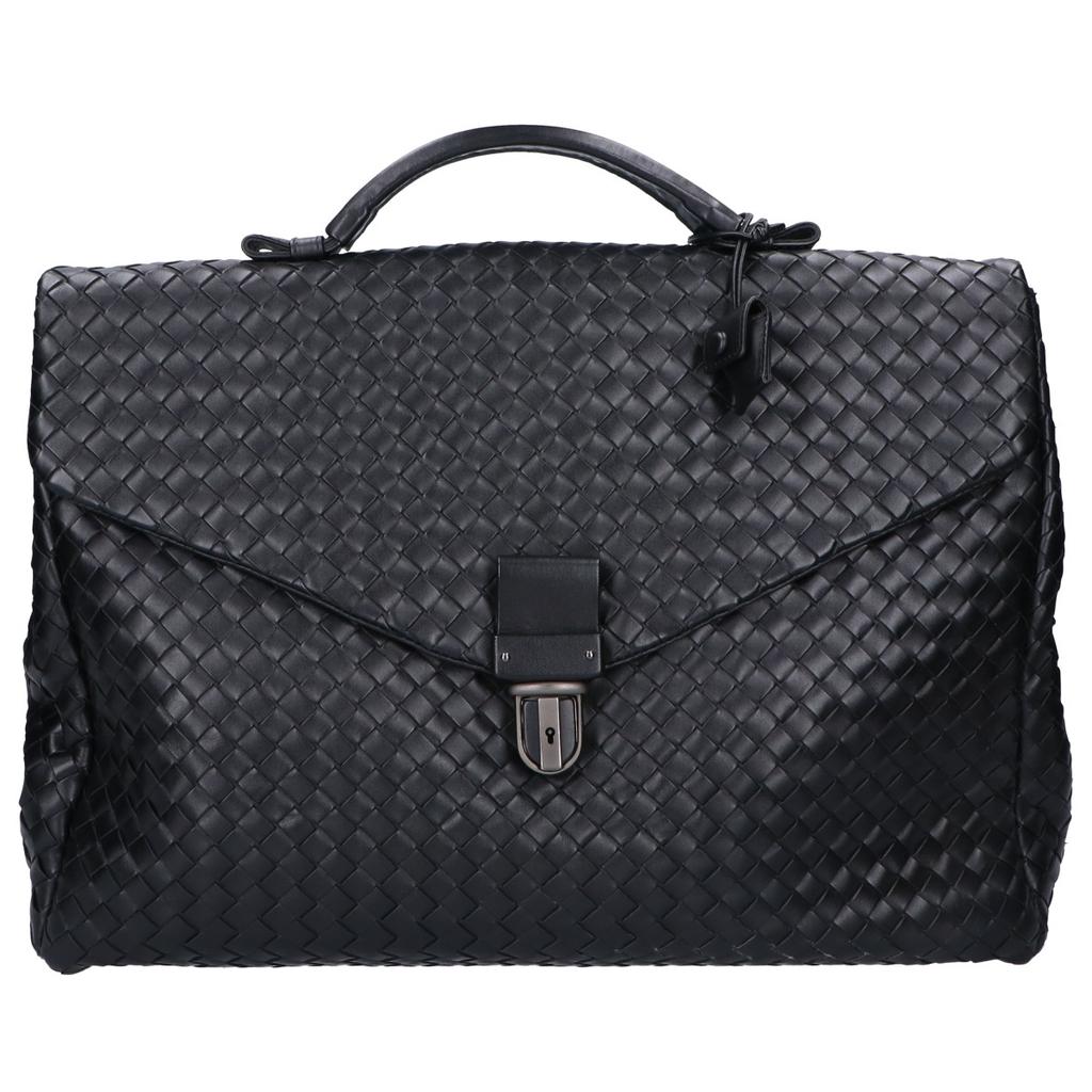 Bottega Veneta 122139 Intrecciato Business Bag Briefcase blackUsed