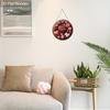 Happy Valentine's Day Chocolate Heart Wooden Sign, Round Front Door Decor, Sweet Treats & Roses Wall Hanging - Ideal Romantic Gift