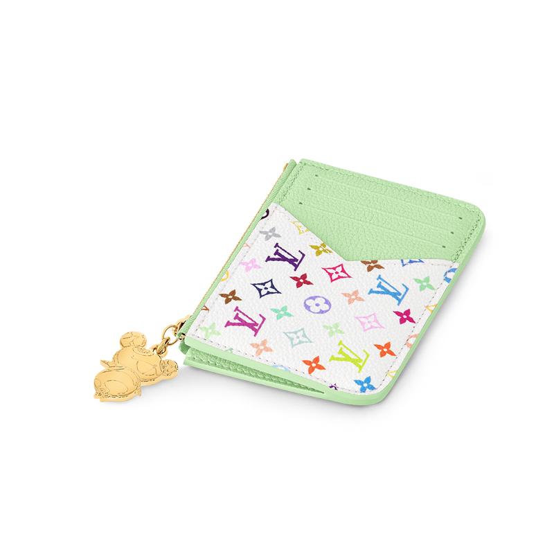 Louis Vuitton X Takashi Murakami Romy Letter Logo Zipper Wallet Women Wallet White Light-Green M13800