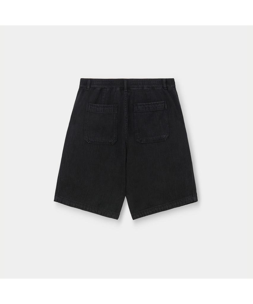 Silijeu (Set-Up) Black Fatigue Denim Shorts Sapdm26811Bkx
