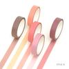 5pcs*5m Solid Color Bullet Journaling Adhesive Tapes Scrapbooking Sticker Masking Tapes Washi Tape Set Stationery Tapes