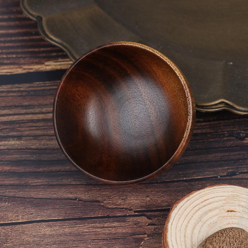 Food Containers Wooden Soup Bowl Fruit Wooden Household Kitchen Bowl Cutlery Basin Fruit Bowl Salad Bowl Storage Wood Bowl
