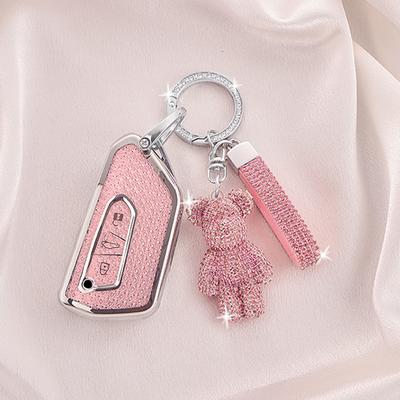 Luxury Diamond Pattern TPU for VW Volkswagen Golf 8 ID.3 ID.4 Skoda Octavia A8 MK4 MK8 2022 2021 GTI Remote Car Key Case Cover