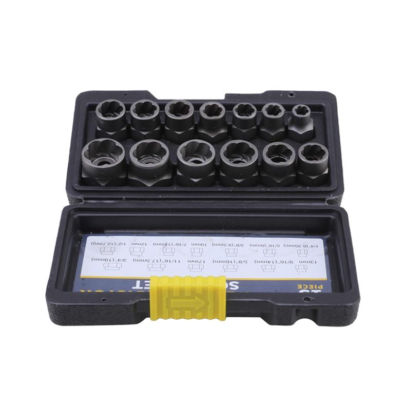 Set de prize pentru extractor de șuruburi și piulițe anti-alunecare anti-filet Kit de îndepărtare a șuruburilor deteriorate