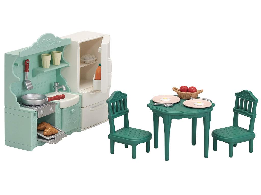 Sylvanian Families Furniture [Dining Room Set] SE-198 ST Mark Certified Toy Dollhouse for Ages 3 and Up, Sylvanian Families by Epoch