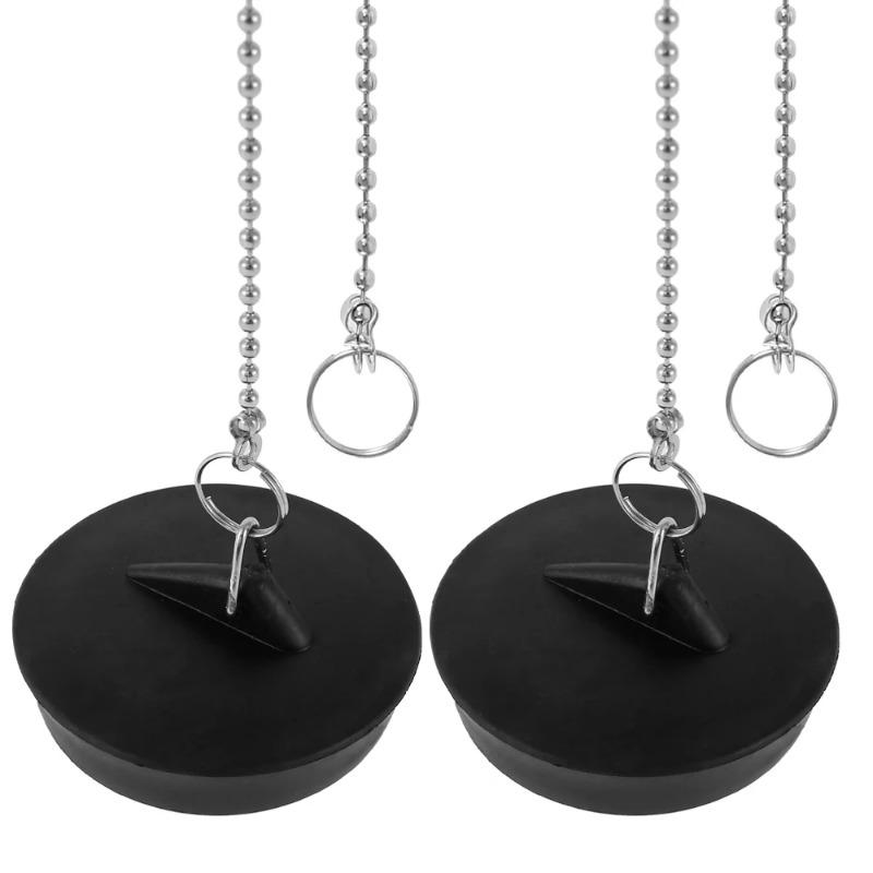 

2 шт. Универсальная резиновая заглушка для слива раковины с круглой бусинкой, заглушка для слива раковины для кухни и ванной комнаты