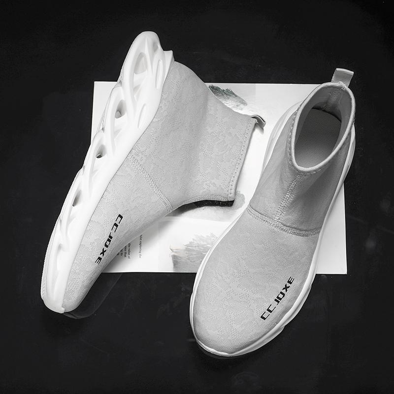 Men's Lightweight Anti Slip High Top Sports Shoes with Breathable Cushioning and Comfortable Men's Fashionable Running Shoes