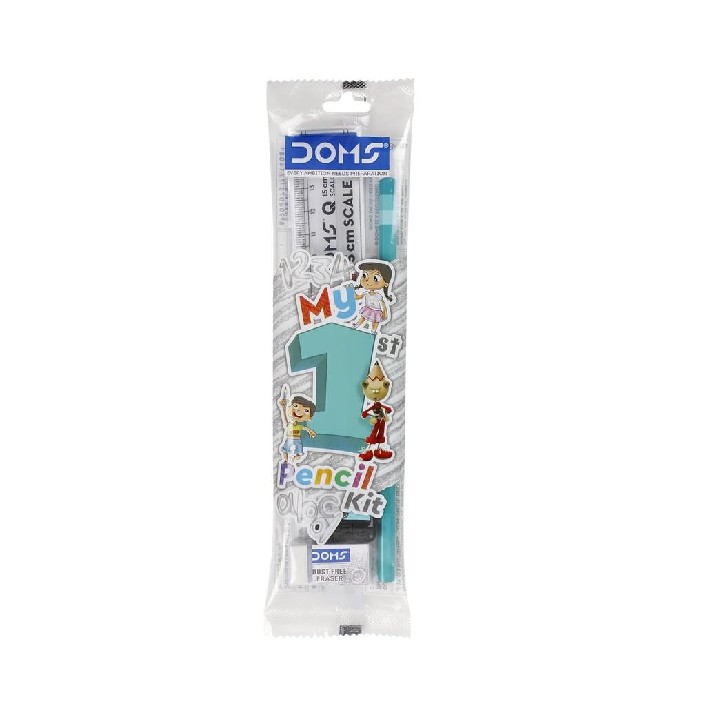 Doms Mein 1. Bleistift-Set 4 in 1 Schreibwaren-Set Mit Bleistift Radiergummi Spitzer Waage Für Schulkinder Anfänger Lernset