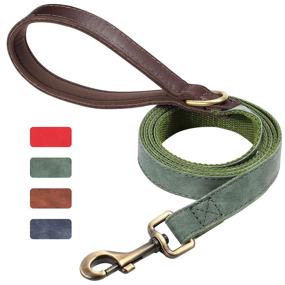 PU Leather Dog Leash 4.5ft Dog Leash Durable Pet Walking Lead Rope With Soft Touch Handle Strong For Small Medium Large Dogs Pug