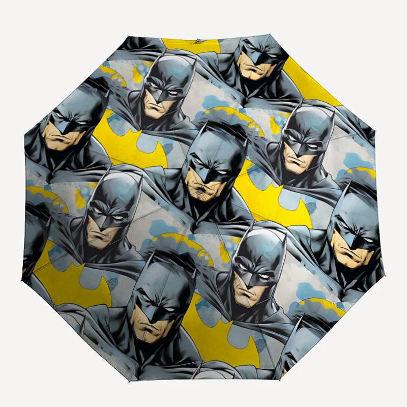 

1pc Batman Hero Automatic Folding Umbrella - Compact 8-Rib Design,Festive Gift for Friends & Family, Compact Umbrella 21141