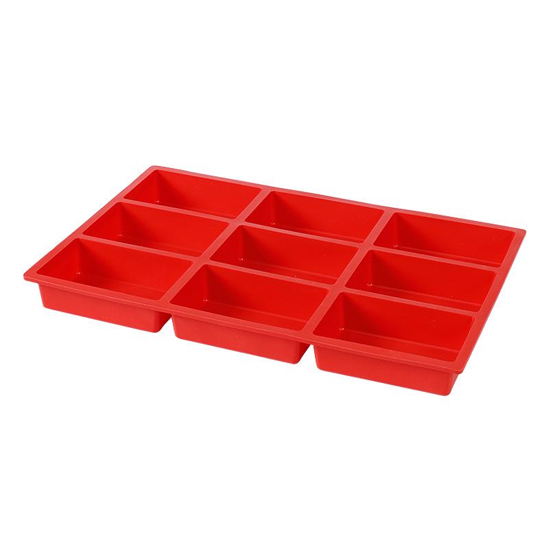 Silikonform 9-fach rechteckig für Kuchen & Seife