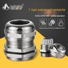 Waterproof Metal Wire Cable Connector with Lock Nut Gland, PG Sealing, M18/M12 Entry Hole.