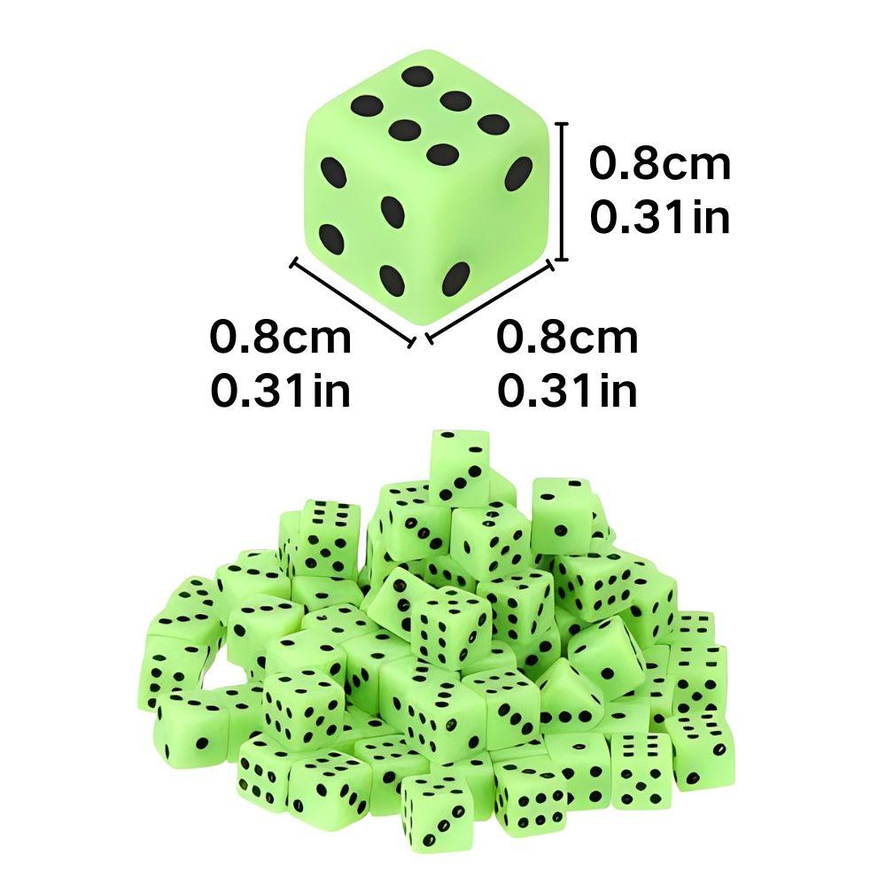120/300pcs 8mm Plastic Mixing Color Dice Six Sided Square Dice Set Tabletop Board Game Accessories YMY