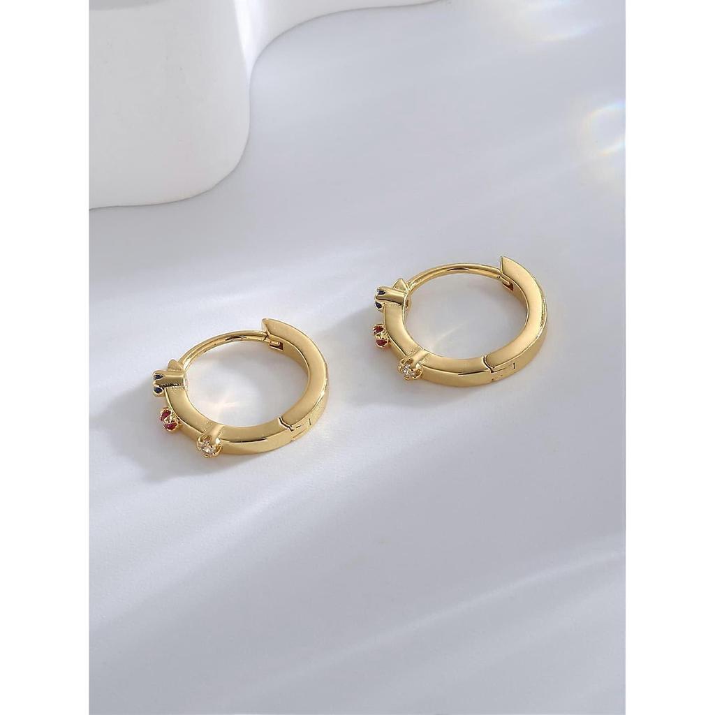 14K Gold Plated Earrings | Small Earrings | Women's Gold Earrings | Perfect Size Thin Earrings Hypoallergenic