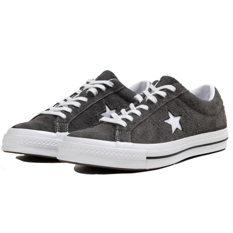Converse One Star Ox Dark Grey Classic Versatile Low-Top Canvas Shoes Unisex Grey