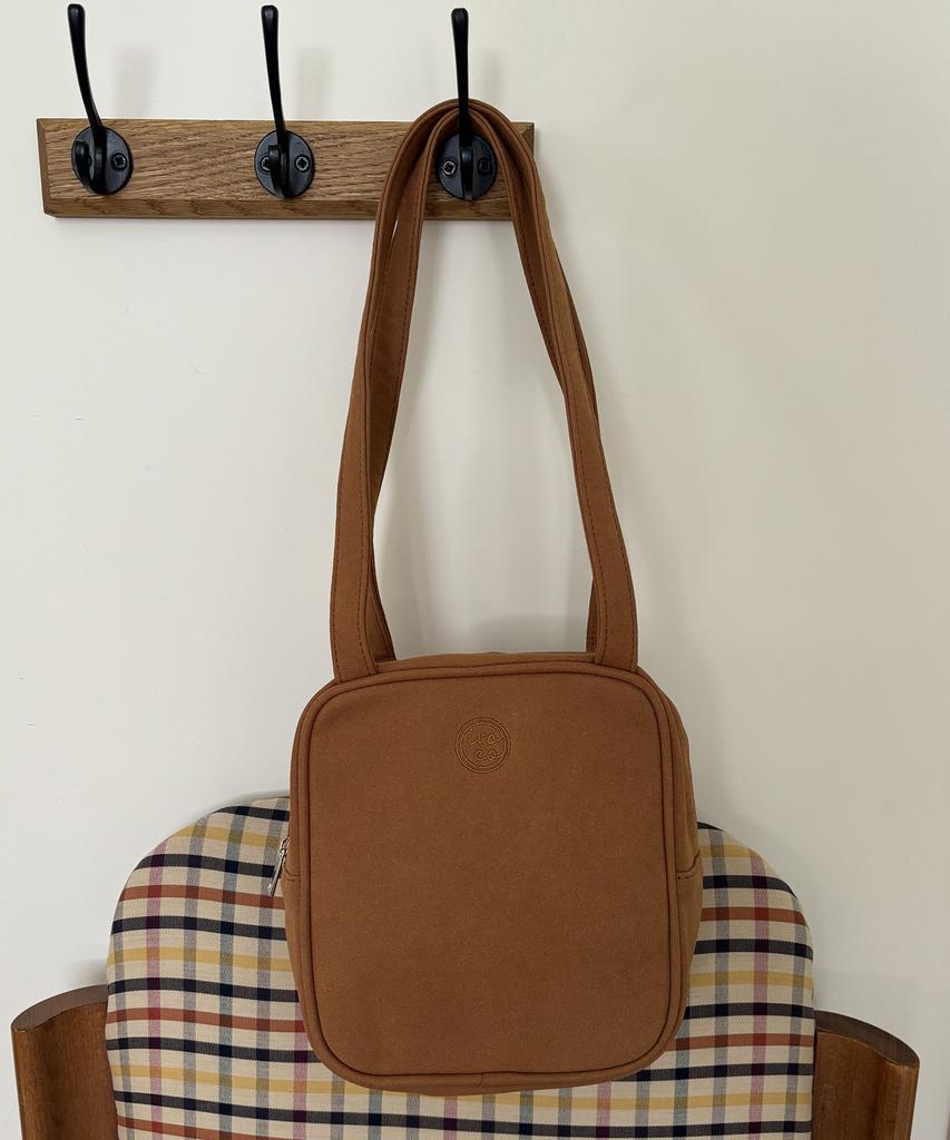 Iroco Square Suede Bag_Chessnut